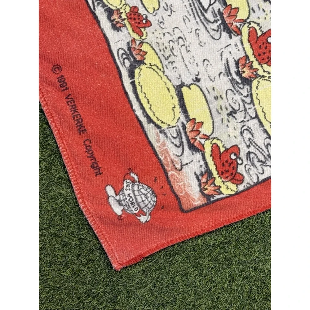 Vintage Save The Forest Beach Towel Cartoon Alex 1991 SOS World 90s Rare